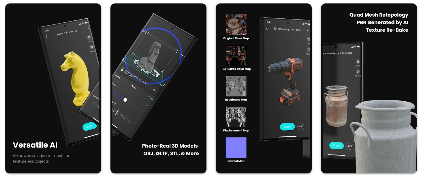Four examples of 3D product scanning and augmented reality previews